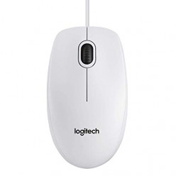 Logitech B100 Optical Mouse, White, USB, OEM